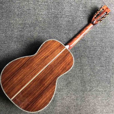 Custom 39 Inch Round Corner 6 Xuan OOO45S Spruce Korean Pine Panel Rosewood Ebony Fingerboard Abalone Shell Inlay Edge A supplier