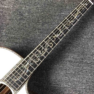 Ebony Fingerboard 41 Inch Acoustic Electric Guitar with Arm Rest Real Abalone AAAA Solid Spruce Top Cutaway Acoustic Gui supplier