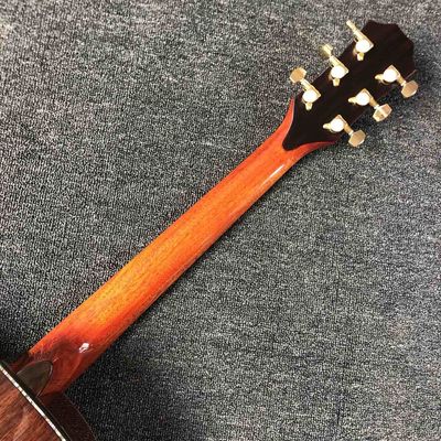 Ebony Fingerboard 41 Inch Acoustic Electric Guitar with Arm Rest Real Abalone AAAA Solid Spruce Top Cutaway Acoustic Gui supplier