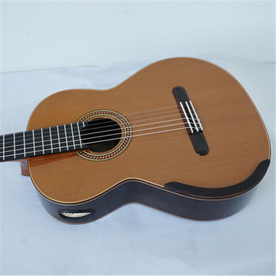 Yulong Guo Handmade Double Top Classical Guitar Model Chamber String Scale 650mm Solid Spanish Cedar Neck Double Top By supplier