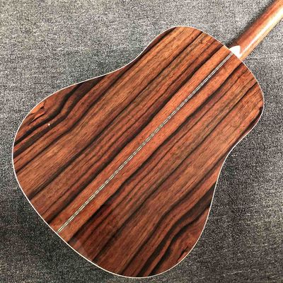 Custom Folk Guitar AAAA Solid Spruce Wood Folk Electric Guitar COCO Back Side Classic D Type 28 Style 41 Inch Guitar supplier