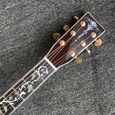 41 Inch AAAA All Solid Wood Abalone Binding Solid Rosewood Back Side Acoustic Guitar with 550a Electronic EQ in Sunburst supplier