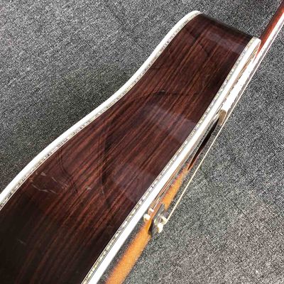 41 Inch AAAA All Solid Wood Abalone Binding Solid Rosewood Back Side Acoustic Guitar with 550a Electronic EQ in Sunburst supplier