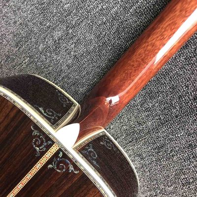 41 Inch AAAA All Solid Wood Abalone Binding Solid Rosewood Back Side Acoustic Guitar with 550a Electronic EQ in Sunburst supplier