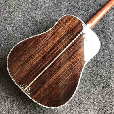 41 Inch AAAA All Solid Wood Abalone Binding Solid Rosewood Back Side Acoustic Guitar with 550a Electronic EQ in Sunburst supplier