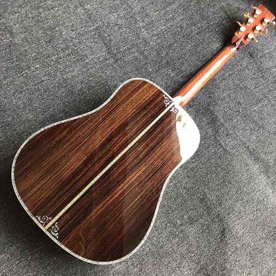 41 Inch AAAA All Solid Wood Abalone Binding Solid Rosewood Back Side Acoustic Guitar with 550a Electronic EQ in Sunburst supplier