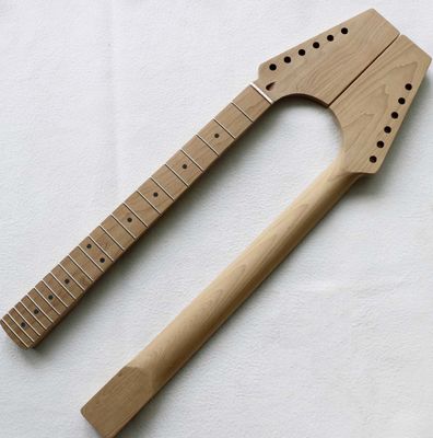 Custom Grand Paddle Guitar Headstock Unfinished Roasted Maple ST Guitar Neck Electric Acoustic Guitar Accept Kinds OEM supplier