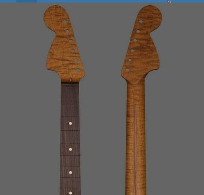 Custom Grand Paddle Guitar Headstock Unfinished Roasted Maple ST Guitar Neck Electric Acoustic Guitar Accept Kinds OEM supplier