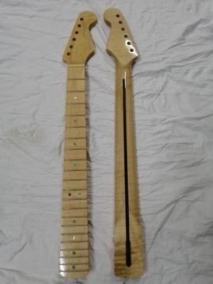 Custom Grand Paddle Guitar Headstock Unfinished Roasted Maple ST Guitar Neck Electric Acoustic Guitar Accept Kinds OEM supplier