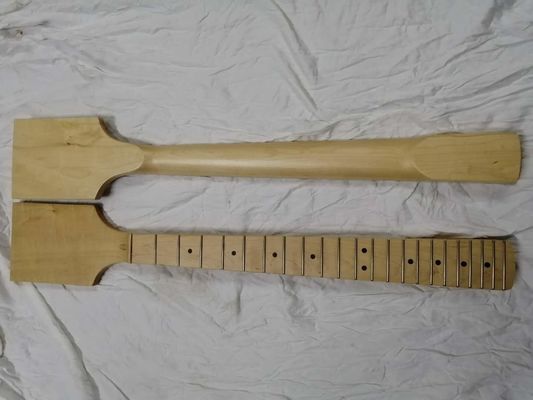 Custom Grand Paddle Guitar Headstock Unfinished Roasted Maple ST Guitar Neck Electric Acoustic Guitar Accept Kinds OEM supplier