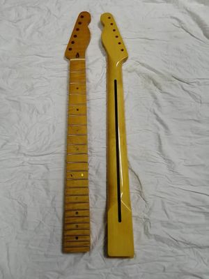 Custom Grand Paddle Guitar Headstock Unfinished Roasted Maple ST Guitar Neck Electric Acoustic Guitar Accept Kinds OEM supplier