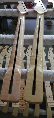 Custom Grand Paddle Guitar Headstock Unfinished Roasted Maple ST Guitar Neck Electric Acoustic Guitar Accept Kinds OEM supplier