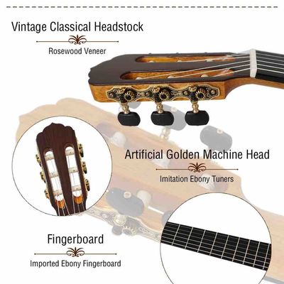 Custom Grand Master Level lattic bracing Classical Guitar Solid Flame Maple Back Side Ebony Fingerboard supplier