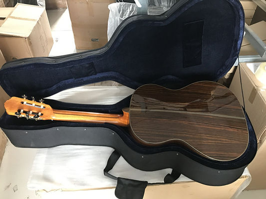 Custom Handmade Raised Fretboard and SinglePort Lattic Bracing Classic Guitar with Free Case supplier