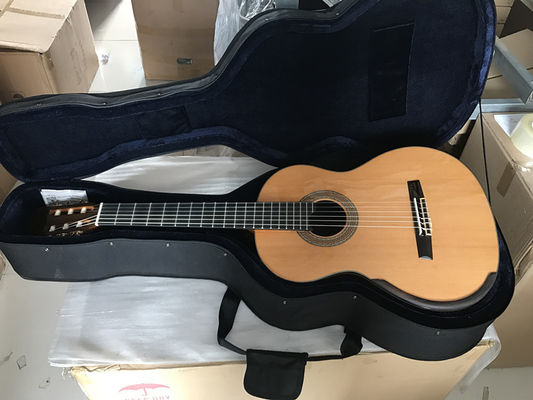 Custom Handmade Raised Fretboard and SinglePort Lattic Bracing Classic Guitar with Free Case supplier