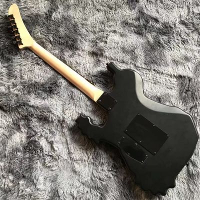 Top Quality 6 Strings Bones Black Skull Electric Guitar supplier