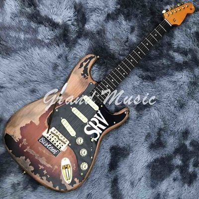 High Quality The new handmade remains ST SRV electric guitar,Do old electric guitar,Real photo,Free shipping supplier