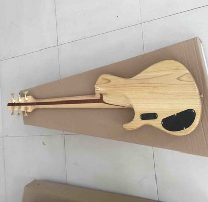 Custom Burst Maple Top 6 Strings Bass Guitar Neck Through Body Ebony Fingerboard Active Pickups Electric Bass supplier