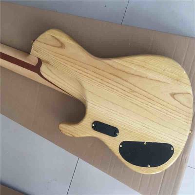 Custom Burst Maple Top 6 Strings Bass Guitar Neck Through Body Ebony Fingerboard Active Pickups Electric Bass supplier