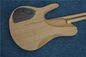 Custom 5 Strings Neck Through Ash Body Burl 3 Piece Neck Electric Bass Guitar in Natural Wood supplier