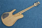 Custom 5 Strings Neck Through Ash Body Burl 3 Piece Neck Electric Bass Guitar in Natural Wood supplier