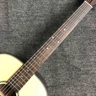 Custom AAAA All Solid Spruce Wood OM Style Body Ebony Fingerboard Fishbone Binding Acoustic Guitar supplier