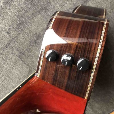 Custom 40 Inch All Solid KOA Wood Solid Rosewood Back Side Real Abalone Acoustic Guitar with BB Band Pickup supplier