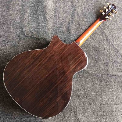 Custom 40 Inch All Solid KOA Wood Solid Rosewood Back Side Real Abalone Acoustic Guitar with BB Band Pickup supplier