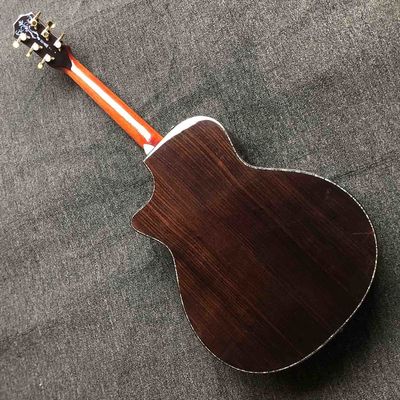 Custom 40 Inch All Solid KOA Wood Solid Rosewood Back Side Real Abalone Acoustic Guitar with BB Band Pickup supplier