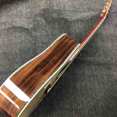 Custom Grand GD45md Madagascar Acoustic Guitar Solid Europe KOA Back Side Maple Top and Binding One Pcs Mahogany Neck LR supplier