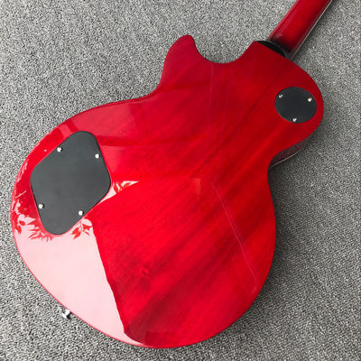 Custom OEM LP electric guitar in black supplier