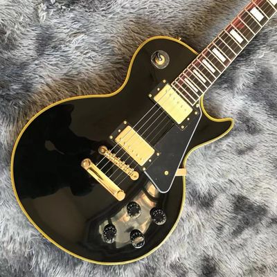 Custom OEM LP electric guitar in black supplier