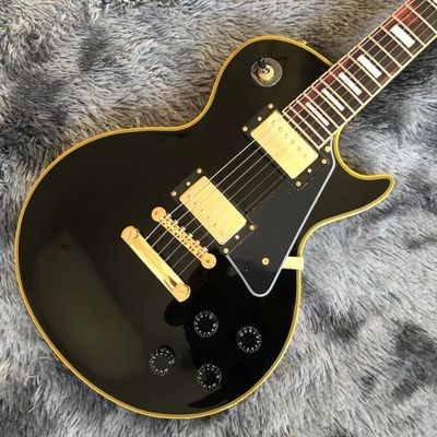 Custom OEM LP electric guitar in black supplier