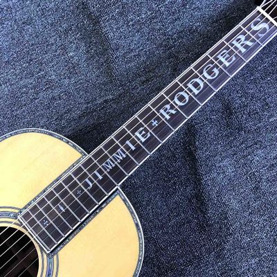 Custom Grand Jimmie Rodgers 000-45s All Solid Wood Acoustic Guitar Ebony Fingerboard Abalone Binding Accept Customized supplier