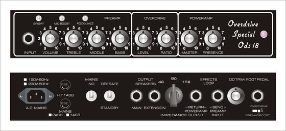 Dumble Style Amp Overdrive Special G-OTS Mini Guitar Amplifier Head JJ Tubes with Loop in Blue Tolex VOX Grill Cloth supplier