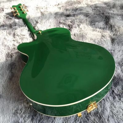 Custom Grand Gret Model Semi Hollow Body Jazz Electric Guitar In Green Color supplier