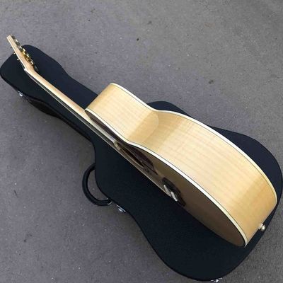 Custom Grand 43 Inch Jumbo AAAAA All Solid Wood Acoustic Guitar in Natural Color supplier