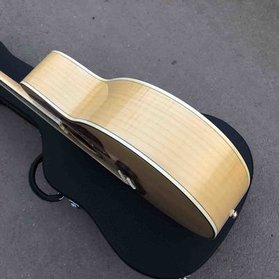 Custom Grand 43 Inch Jumbo AAAAA All Solid Wood Acoustic Guitar in Natural Color supplier