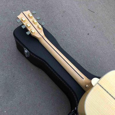 Custom Grand 43 Inch Jumbo AAAAA All Solid Wood Acoustic Guitar in Natural Color supplier