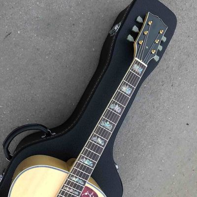 Custom Grand 43 Inch Jumbo AAAAA All Solid Wood Acoustic Guitar in Natural Color supplier