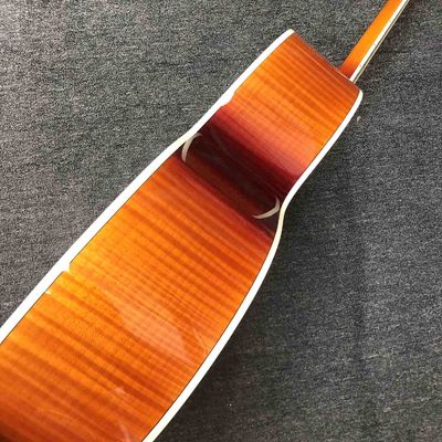 Custom J200S 43 Inch Jumbo Acoustic Guitar Flamed Maple Back Side in Sunburst Color supplier