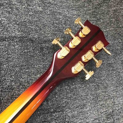 Custom J200S 43 Inch Jumbo Acoustic Guitar Flamed Maple Back Side in Sunburst Color supplier