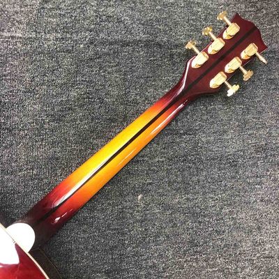 Custom J200S 43 Inch Jumbo Acoustic Guitar Flamed Maple Back Side in Sunburst Color supplier