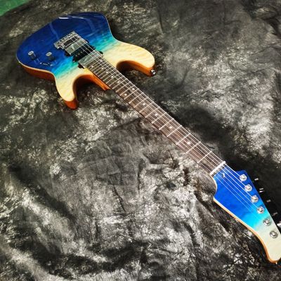 2021 New Style Flamed Maple Top Customized Electric Guitar in Blue Color supplier