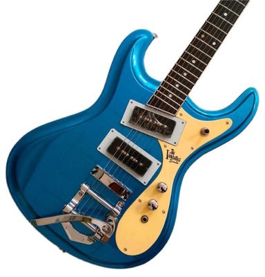 Custom JR The Ventures Guitar Mosrite Model Metallic Electric Guitar in Blue supplier