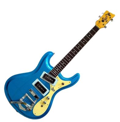 Custom JR The Ventures Guitar Mosrite Model Metallic Electric Guitar in Blue supplier