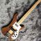 Custom Walnut Wood Neck Through Body Electric Bass with Active Pickup 4 Strings supplier