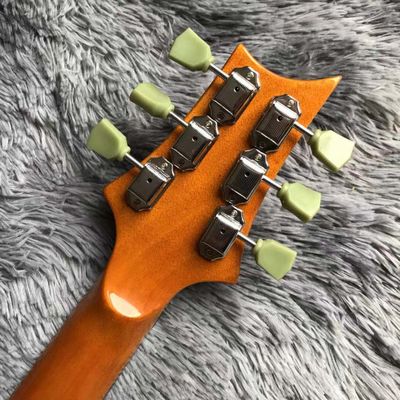 Custom Flamed Maple Top Electric GuitarCustom Flamed Maple Top Abalone Inlays P90 Pickup Electric Guitar supplier