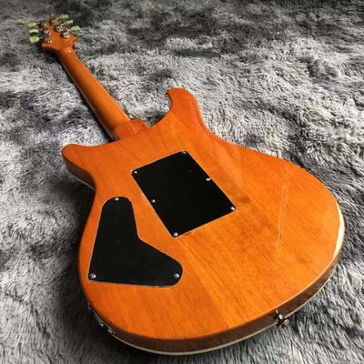 Custom Flamed Maple Top Electric GuitarCustom Flamed Maple Top Abalone Inlays P90 Pickup Electric Guitar supplier