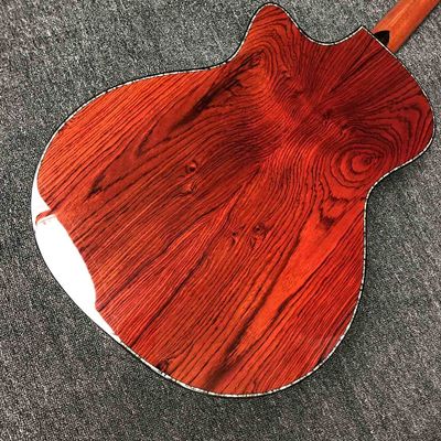 Custom Aaaa All Solid Koa Wood Top Cocobolo Back Side Acoustic Guitar with Armrest supplier